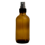 Earth'sAromatique AmberGlassBottle with BlackFineMistSprayer 4oz