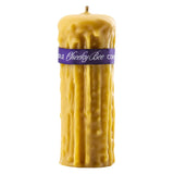 Cheeky Bee Candle Company #02 – Signature Drip Pillar – Gold 2.5″ x 6.0″