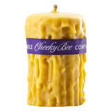Cheeky Bee Candle Company #06 – Signature Drip Pillar – Gold 3.5″ x 5.0″