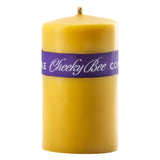 Cheeky Bee Candle Company #32 – Traditional Smooth Pillar – Gold 3.0″ x 5.0″