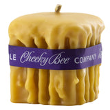 Cheeky Bee Candle Company #65 – Square Drip Pillar – Gold 3.5″ x 3.5″ x 3.5″