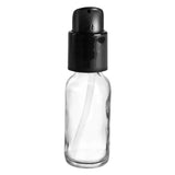 Earth'sAromatique ClearGlassBottle with BlackTreatmentPump 1oz