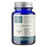 Back of Bottle of Higher Healths Beef Kidney - 100% Grass-Fed, Grass-Finished 180Capsules