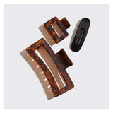 Kitsch Recycled Plastic Open Rectangle Assorted Claw Clips