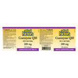 Natural Factors Coenzyme Q10 200 mg 120 Softgels Label