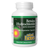 Bottle of Natural Factors Betaine HCL 500mg 180 Capsules
