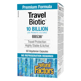 Box of Natural Factors Travel Biotic BB536 10 Billion Live Probiotic Cultures 60 Vegetarian Capsules
