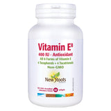 Bottle of New Roots Vitamin E8 400 IU 60 Softgels