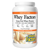 Tub of Natural Factors Whey Factors Grass Fed Whey Protein Unflavoured 1Kg