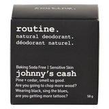 Package of Routine. Johnny's Cash (Baking Soda Free) Deodorant 58g