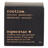 Package of Routine. Superstar - Activated Charcoal, Magnesium, Prebiotics Deodorant 58g
