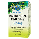Bottle of Whole Earth & Sea Marine Algae Omega-3 90 Softgels