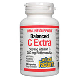 Bottle of Natural Factors Balanced C Extra 500mg w/350mg Bioflavonoids 90 Capsules | Optimum Health Vitamins, Canada