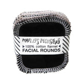 Marley's Monsters Reusable Facial Rounds Mixed Greys Flannel