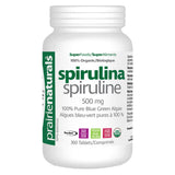 Bottle of Prairie Naturals Organic Spirulina 360 Tablets