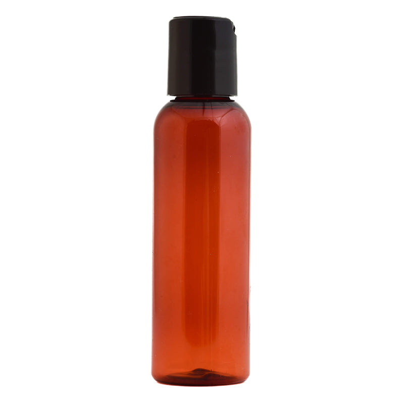 Earth'sAromatique AmberPlasticBottle with BlackDiscTop 2oz