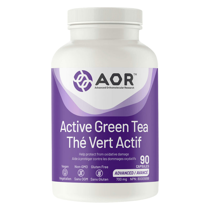 Bottle of AOR Active Green Tea 90 Capsules
