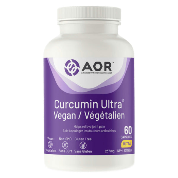 Bottle of AOR Curcumin Ultra Vegan 237mg 60 Capsules