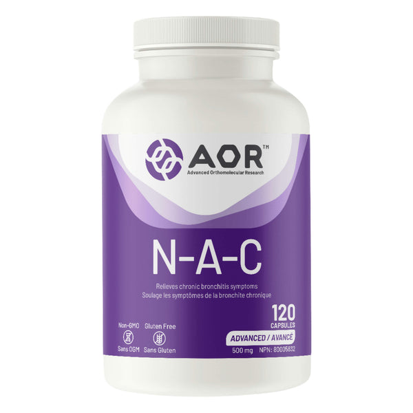 Bottle of AOR NAC 500mg 120 Capsules
