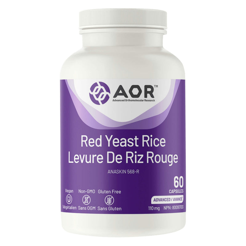Bottle of AOR Red Yeast Rice 60 Capsules
