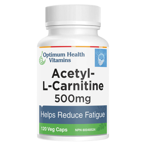 Bottle of Optimum Health Vitamins Acetyl-L-Carnitine 120 Capsules
