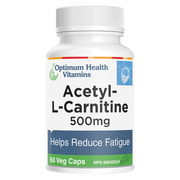 Bottle of Optimum Health Vitamins Acetyl-L-Carnitine 60 Capsules
