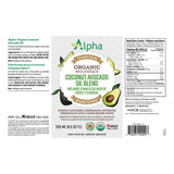 Alpha Avocado Oil, Organic - 30%/OLCO 70% Label
