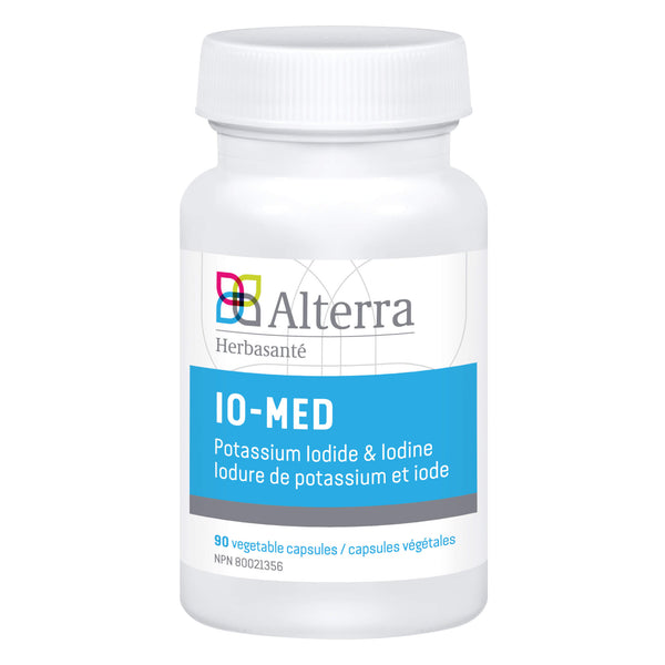 Bottle of Alterra Io-Med Potassium Iodide 90 Vegetable Capsules
