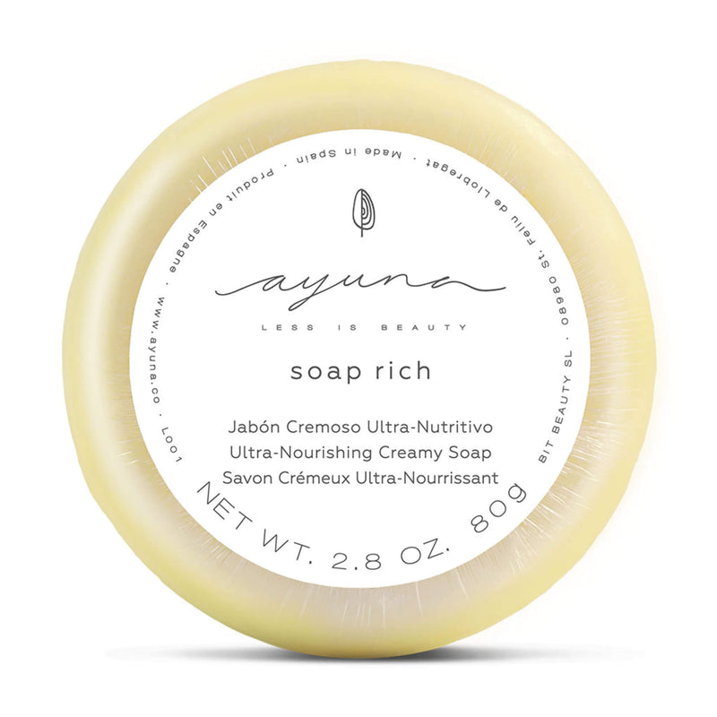 Ayuna Soap - Rich - Ultra-Nourishing Creamy Soap 80g Back
