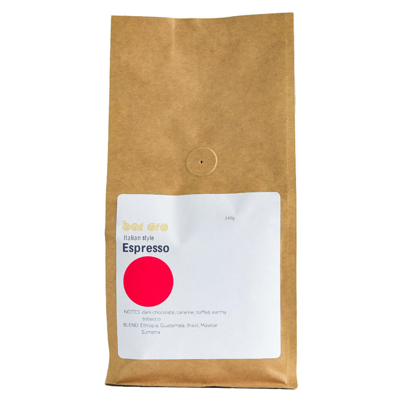 Bag of BarOroCoffee BarOro24KT EspressoBlend 340g