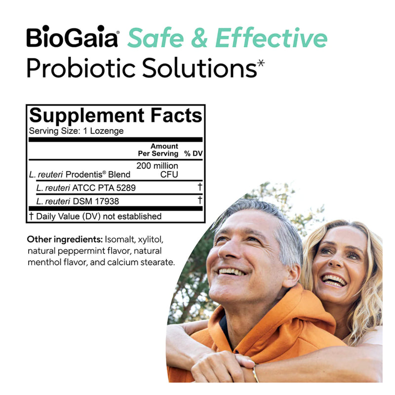BioGaia Prodentis Oral Health Probiotics Mint Supplement Facts

