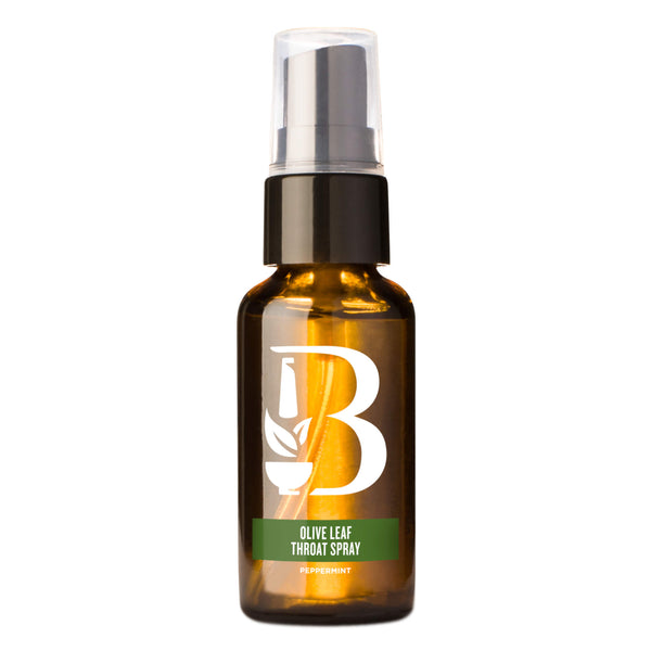 Spray Bottle of Botanica Olive Leaf Throat Spray - Peppermint 30ml
