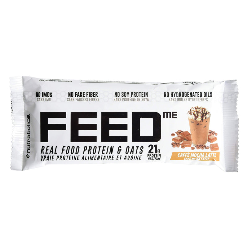 Package of Nutrabolics FeedMe Real Food Protein & Oats Caffe Mocha Latte 21g Protein