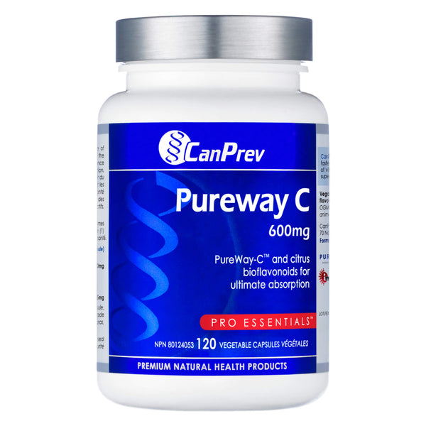 Bottle of CanPrev PurewayC 600mg 120VegetableCapsules
