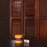 Cheeky Bee Candle Company #05 – Signature Drip Pillar – Gold 3.5″ x 3.5″ Lifestyle
