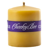 Cheeky Bee Candle Company #31 – Traditional Smooth Pillar – Gold 3.0″ x 3.0″
