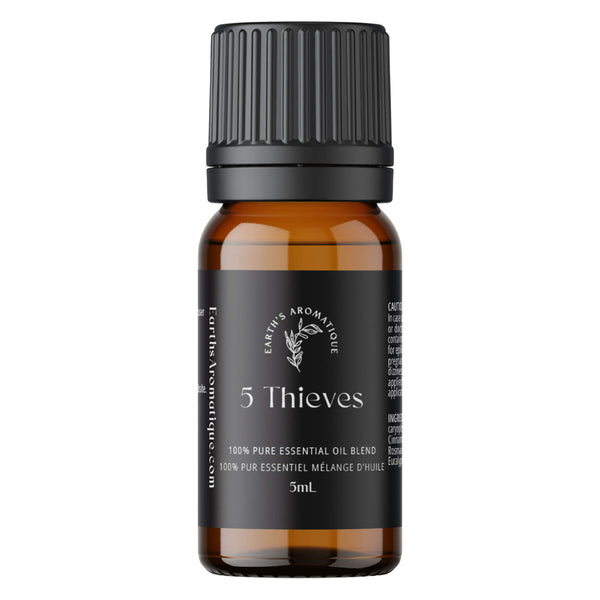 Bottle of Earth's Aromatique 5 Thieves Essential Oil Blend 5mL
