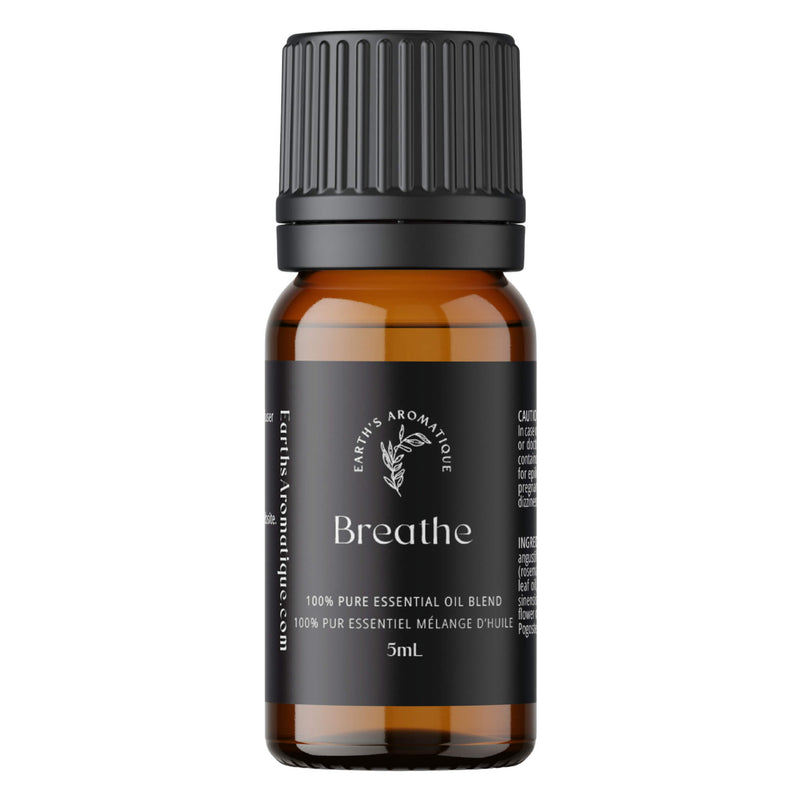 Bottle of Earth's Aromatique Breathe Essential Oil Blend 5mL
