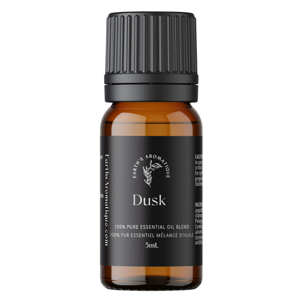 Bottle of Earth's Aromatique Dusk Essential Oil Blend 5mL

