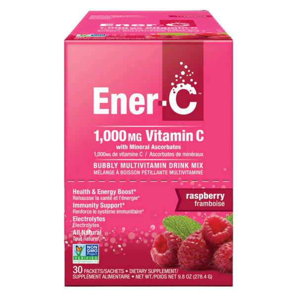 Box of Ener-C MultivitaminDrinkMix Raspberry 30Packets
