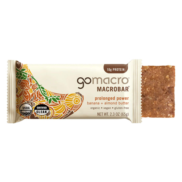 Package of Go Macro MacroBar - Prolonged Power, Banana + Almond Butter 65g
