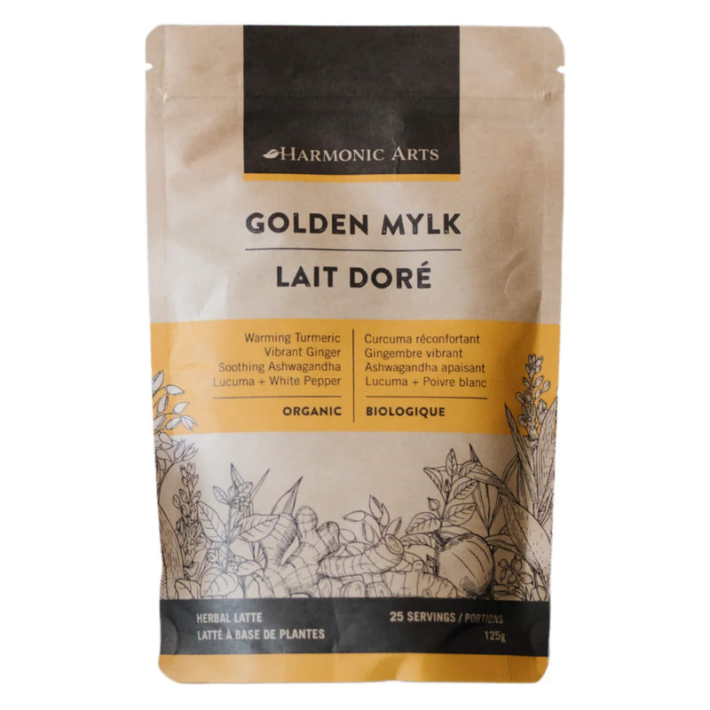 Bag of HarmonicArts GoldenMylk HerbalLatte 25Servings 125g