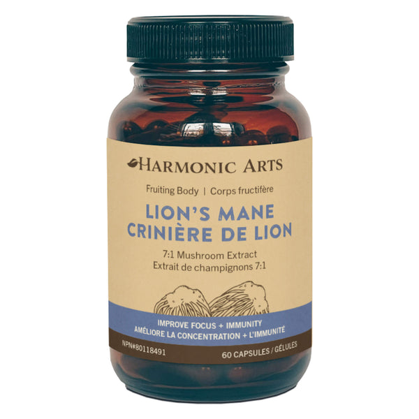 Bottle of Harmonic Arts Lion's Mane 60 Capsules
