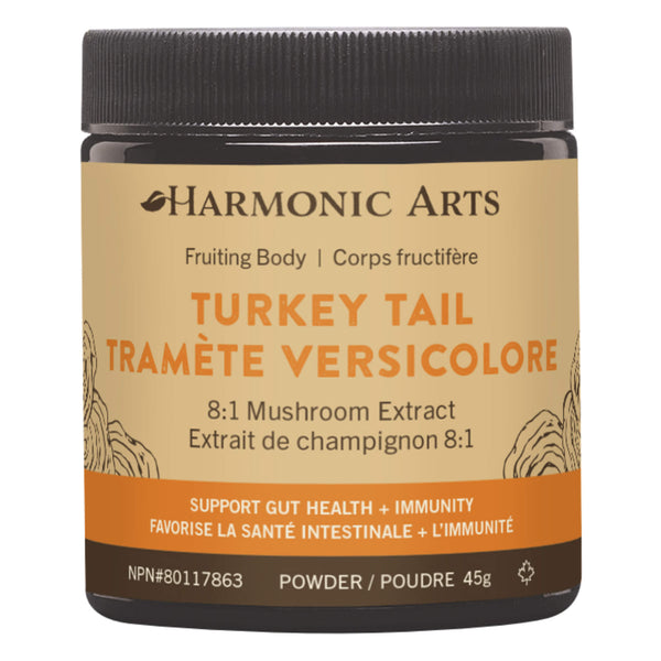 Jar of Harmonic Arts Turkey Tail Powder 45 Grams
