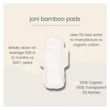 Joni Bamboo Overnight Pads Information
