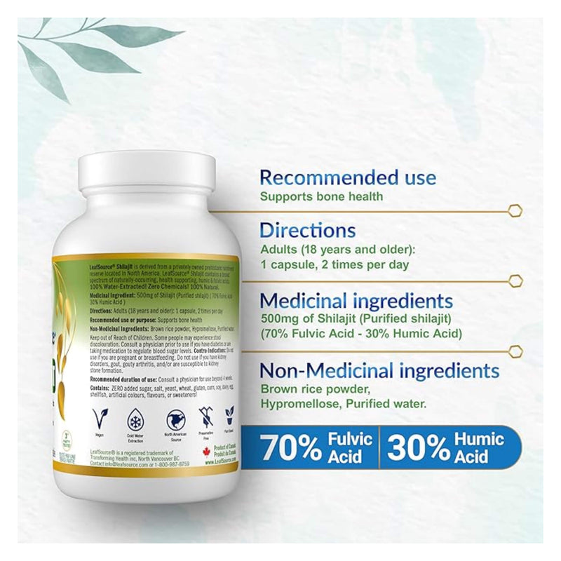 LeafSource® Shilajit - Humic-Fulvic Acids Information
