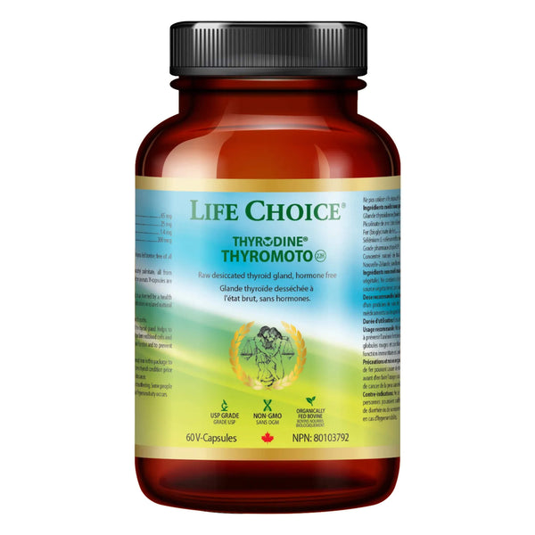 Bottle of LifeChoice Thyrodine Thyromoto 60V-Capsules