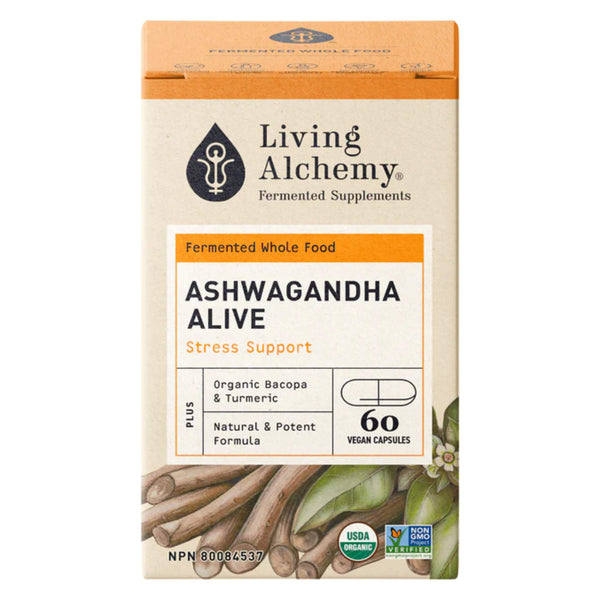 Box of LivingAlchemy AshwagandhaAlive 60Capsules

