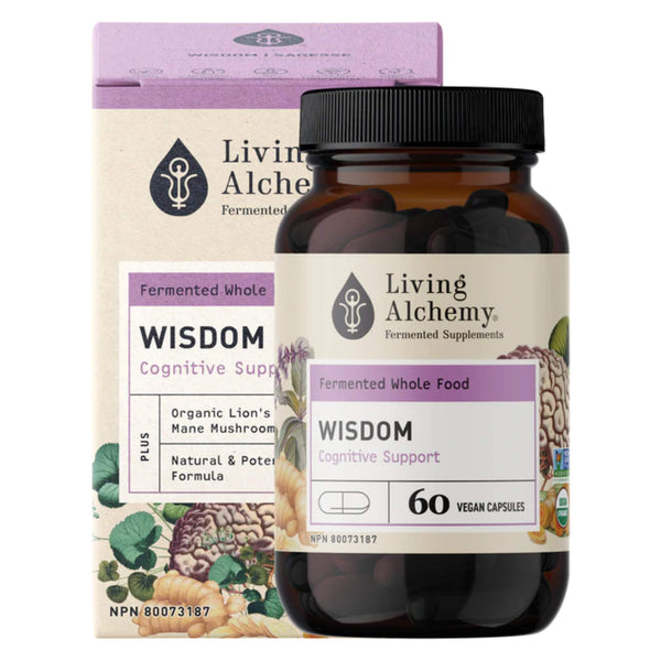 Box&Bottle of LivingAlchemy Wisdom 60Capsules
