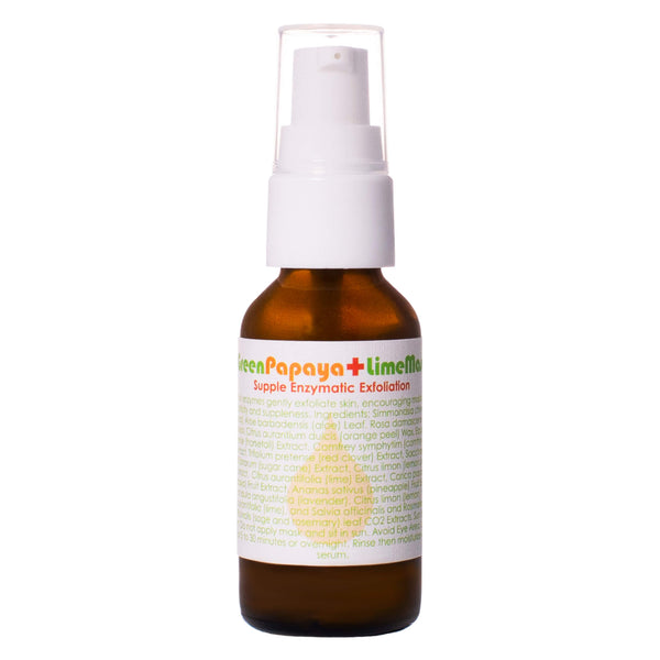 Bottle of LivingLibations GreenPapaya + LimeMask 30ml
